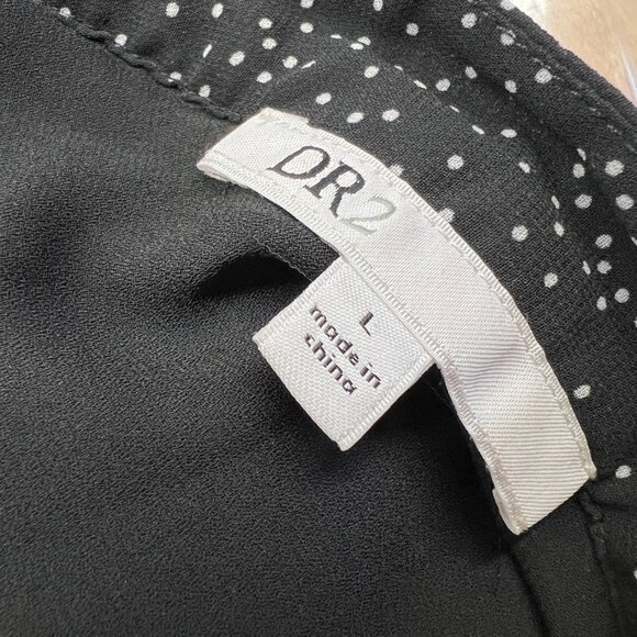 DR2 Paisley Floral Print Romper V-Neck Short Sleeve Black Multi-Color Size Large - Picture 9 of 12